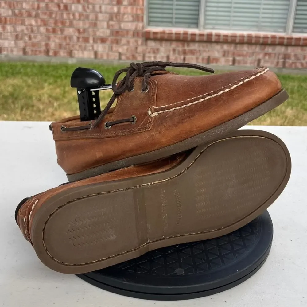 Men's G.H. Bass Hampton Core 2 2326-226 Leather Casual Boat Shoes Brown SZ 11M